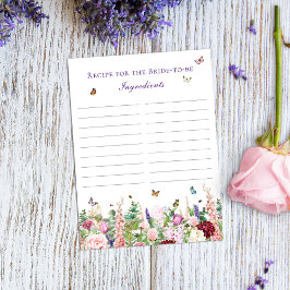 Postal Receta Para La Floral De Novia Y Mariposa