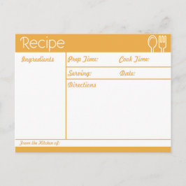 Postal Receta simple de Naranja sin línea