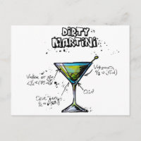 Receta sucia del cóctel de Martini