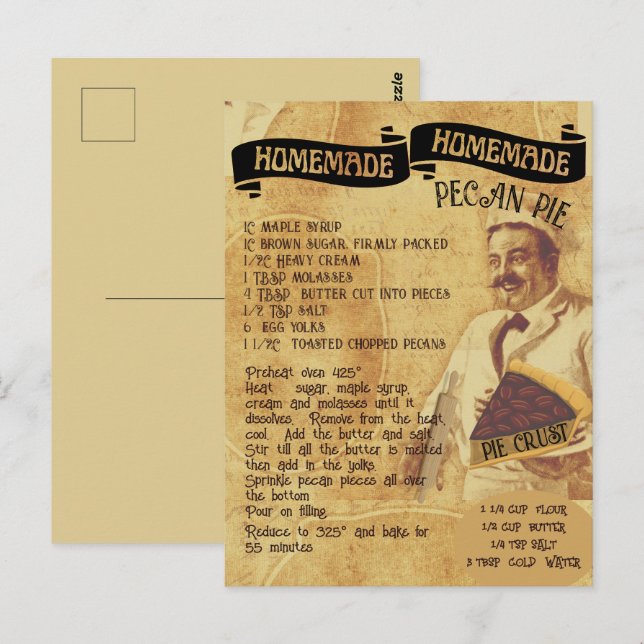 Postal Receta tradicional de pie de pescado para vacacion (Anverso / Reverso)