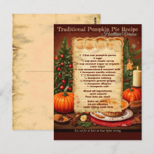 Postal Receta tradicional para calabaza sana