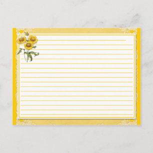 Postal Recetas de girasoles amarillos