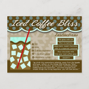 Postal Recetas Ricas FRESCO DE CAFÉ CON HIELO