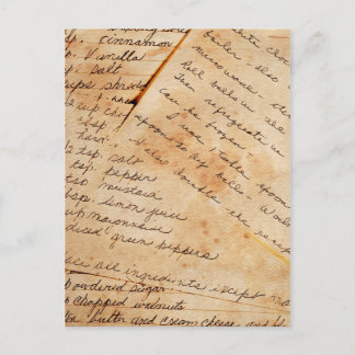Postal recetas vintage
