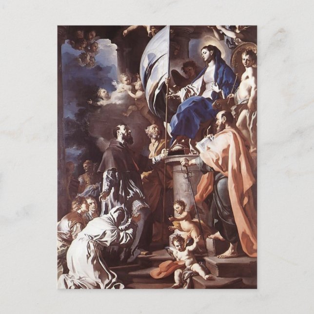 Postal Recibiendo el cartel de San Sepulcro (Anverso)