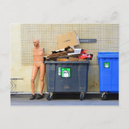 Postal Reciclando cartón en Copenhague
