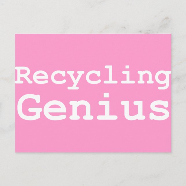 Postal Reciclando regalos geniales (Anverso)