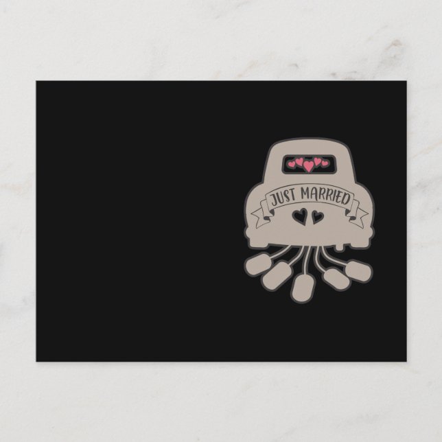 Postal Recién Casados. Diseño de Boda Para Recién Casados (Anverso)