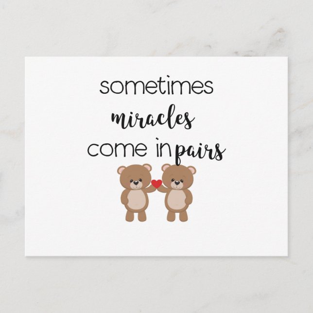 Postal Recién nacido - Gemelos (Anverso)