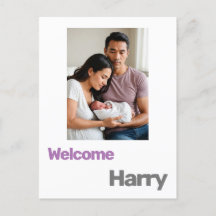 recién nacido niño chica anuncio de nacimiento mor