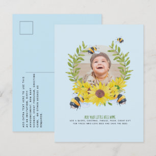 Postal RECIÉN NACIDO PRESUPUESTO FOTO Regalos Abejas gira