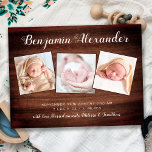 Postal Recién nacido Rústico 3 Foto Anuncio de Nacimiento<br><div class="desc">Anuncie su recién nacido a amigos y familiares con estas tarjetas de presentación de fotos modernas y divertidas. Personalizar con 3 de tus fotos favoritas, y personaliza con nombre, fecha de nacimiento, estadísticas de nacimiento. DERECHOS RESERVADOS © 2020 Judy Burrows, Black Dog Art - Todos los derechos reservados. Recién nacido...</div>