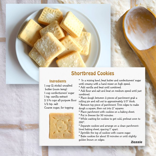 Postal Recipe Card for Shortbread Cookies  (Subido por el creador)
