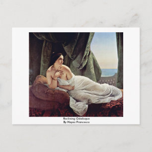 Postal Reclinando Odalisque Por Hayez Francesco