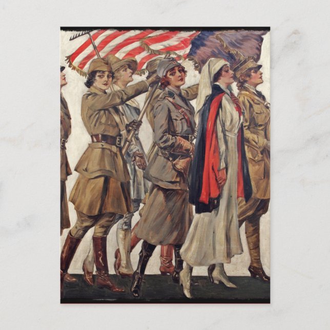 Postal Reclutadores de Enfermería para mujeres de la Prim (Anverso)