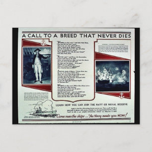 Postal Reclutamiento de la Marina Wwii2