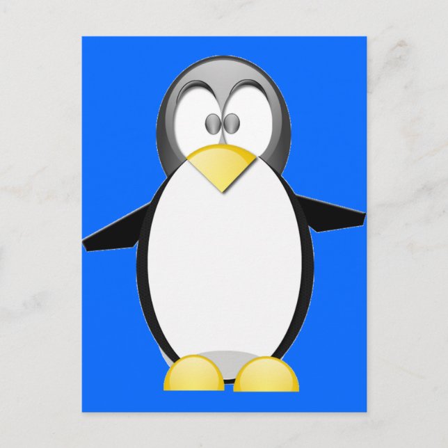 Postal Recoger Un Pénquino (Anverso)