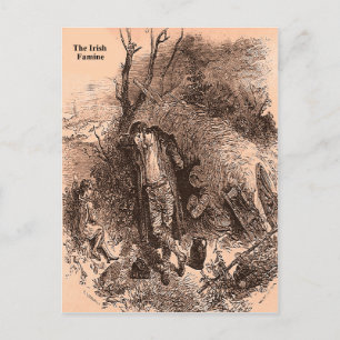 Postal Recogida de imágenes de la hambruna irlandesa para