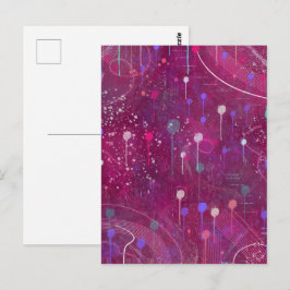 Postal Recolección de bayas cósmicas: arte abstracto