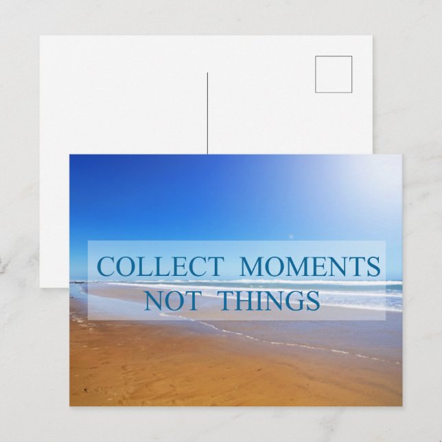 Postal Recolectar momentos no cosas (Anverso / Reverso)