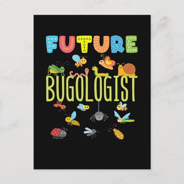Postal Recolector de insectos de fallos del futuro bugólo (Anverso)