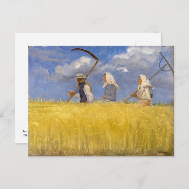 Postal Recolectores | Anna Ancher | (Anverso / Reverso)
