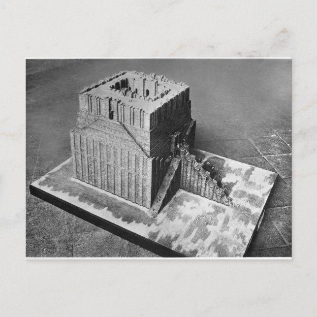 Postal Reconstrucción de la Torre de Babel (Anverso)