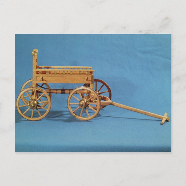 Postal Reconstrucción de un carro encontrado (Anverso)