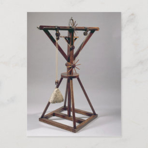 Postal Reconstrucción del diseño de da Vinci