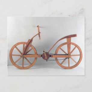 Postal Reconstrucción del diseño de da Vinci