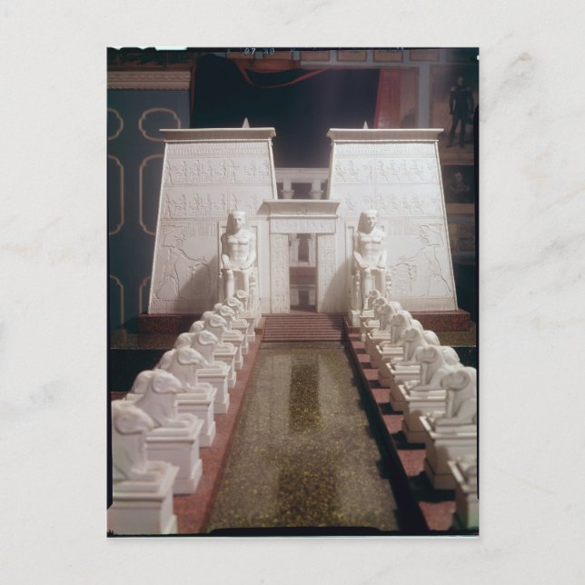 Postal Reconstrucción del Gran Templo de Amón, (Anverso)