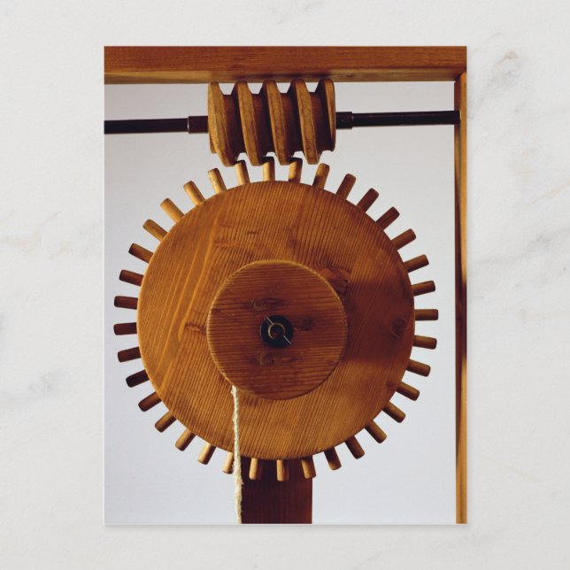 Postal Reconstrucción del modelo del diseño de da Vinci (Anverso)