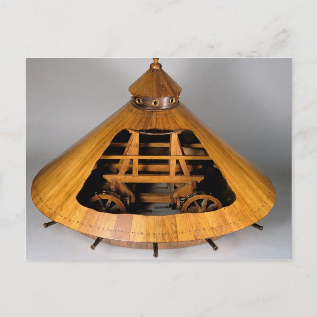 Postal Reconstrucción del modelo del diseño de da Vinci (Anverso)