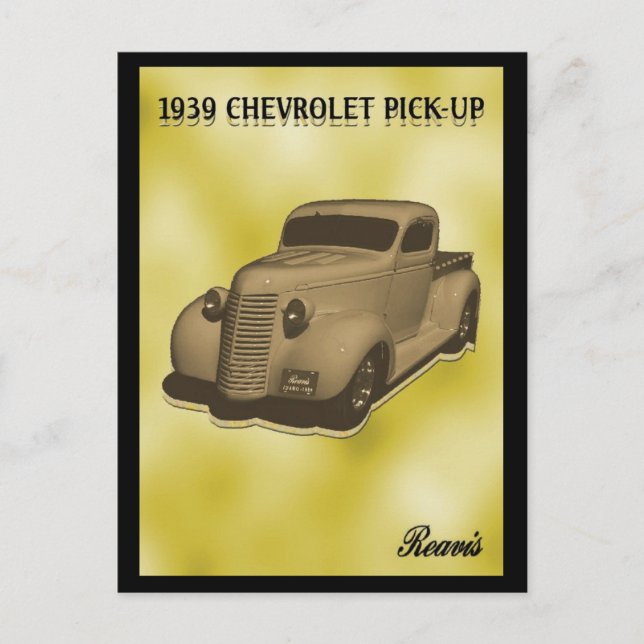 POSTAL RECOPILACIÓN DE CHEVROLET DE 1939 (Anverso)