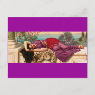 Postal Recordando a la dama griega - Godward
