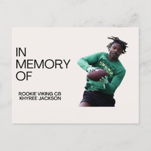 Postal Recordando a Vikings Rookie CB Khyree Jackson