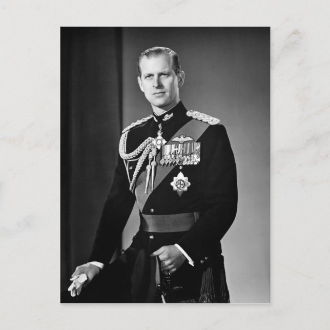 Postal Recordando al Príncipe Felipe 1921-2021 (Anverso)