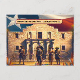 Postal Recordando el Día de la Independencia de Álamo en 