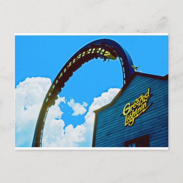 Postal Recordando el parque de atracciones Astro World (Anverso)