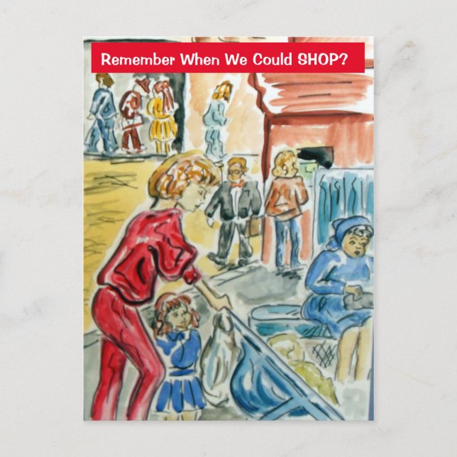 Postal Recordar cuando pudiéramos comprar (Anverso)