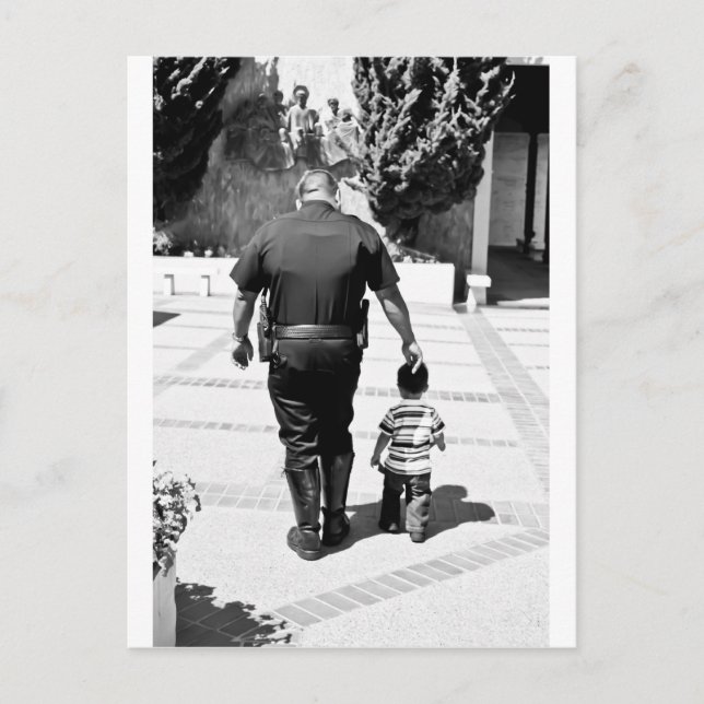 Postal Recordar cuidado de policías (Anverso)