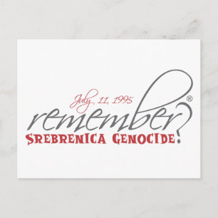 Postal recordar el genocidio de srebrenica