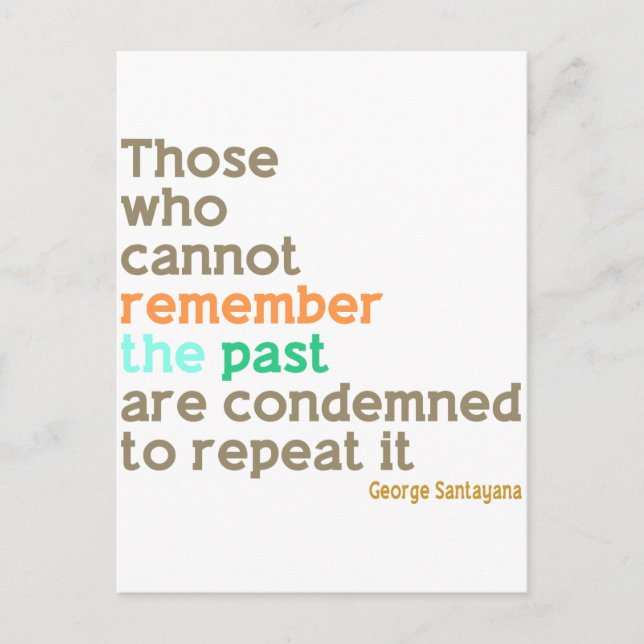 Postal Recordar el pasado (Anverso)