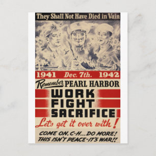 Postal Recordar Pearl Harbor