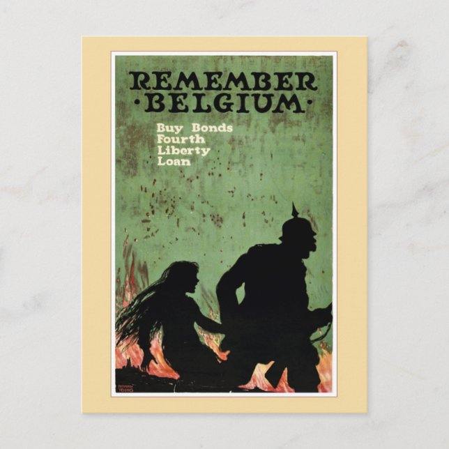 Postal Recordar propaganda belga (Anverso)