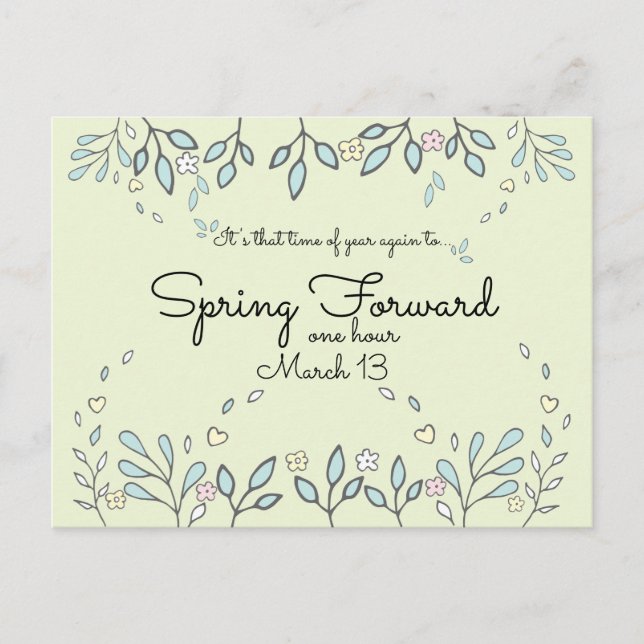 Postal Recordatorio de ahorros diurnos (Anverso)