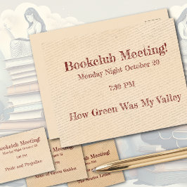 Postal Recordatorio de Bookclub
