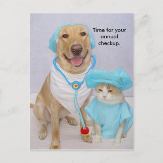 Postal Recordatorio de chequeo de Vet