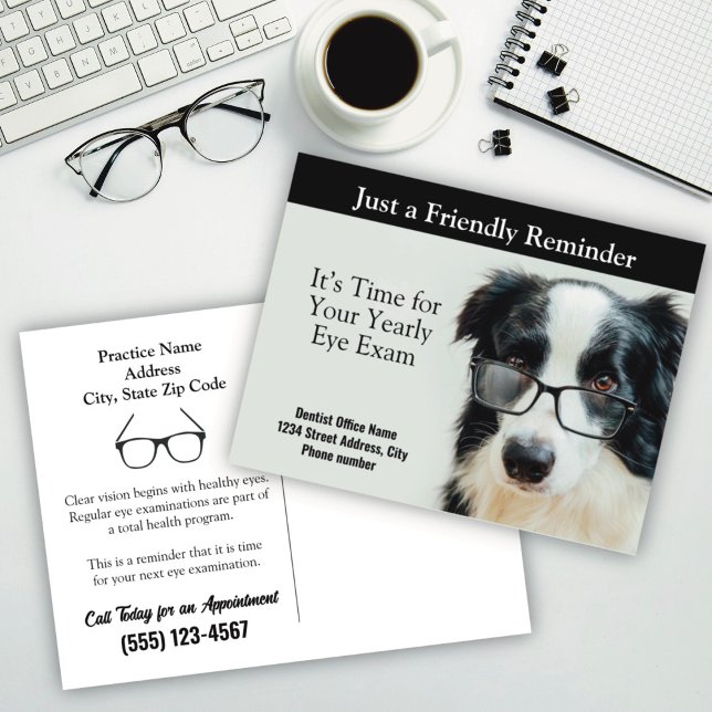 Postal Recordatorio de cita con optometrista (Subido por el creador)