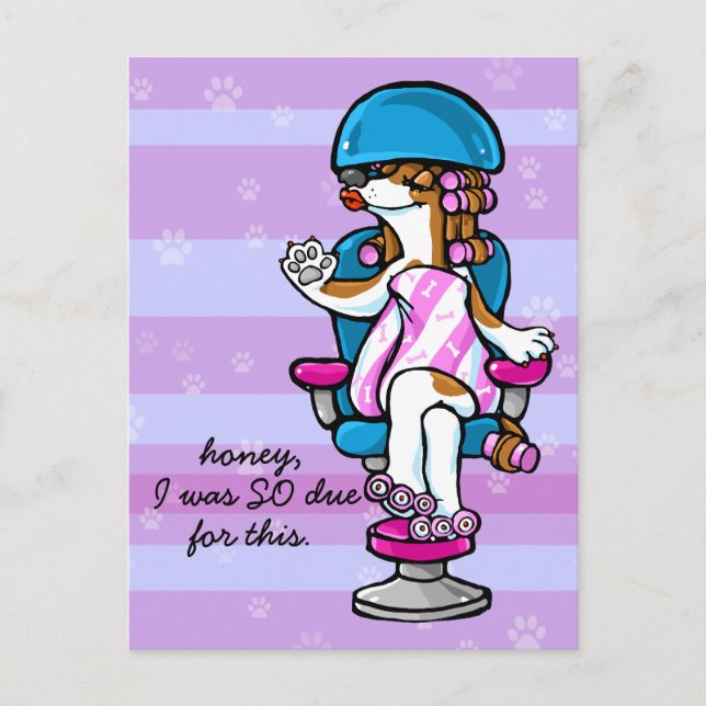 Postal Recordatorio de cita de Dog Grooming (Anverso)